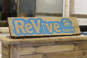 Habitat Revive Centre sign in Mississauga.