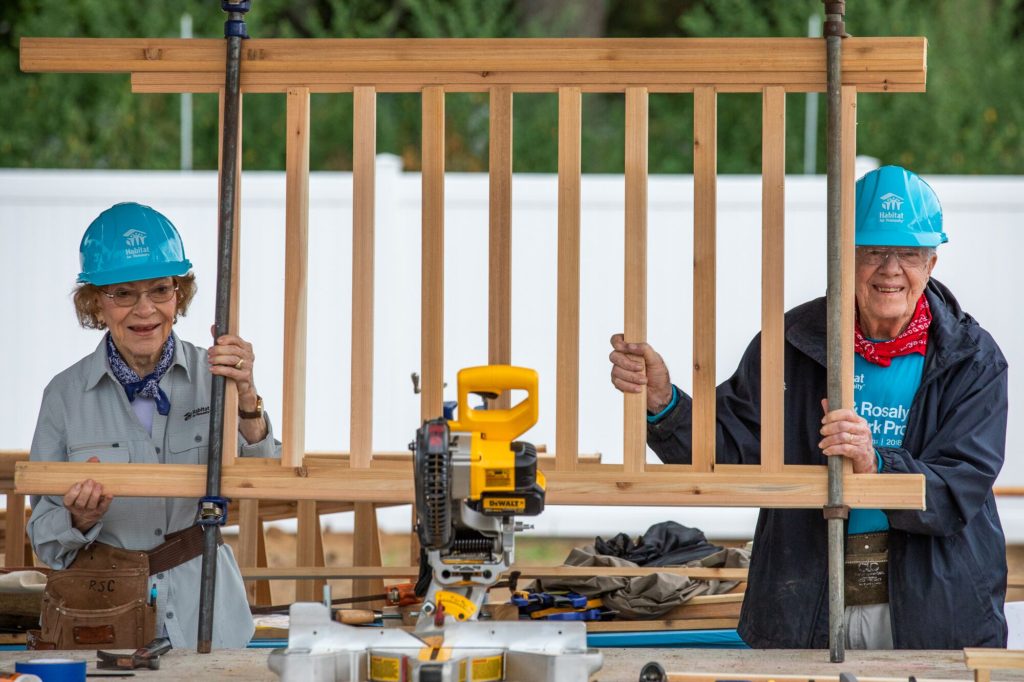 The Carters have been dedicated volunteers of Habitat for the past 35 years.