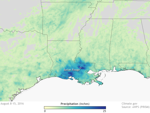 Flooding in Baton Rouge, 2016.