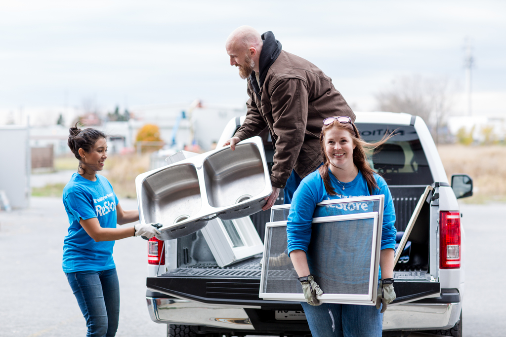 Volunteers working in ReStore